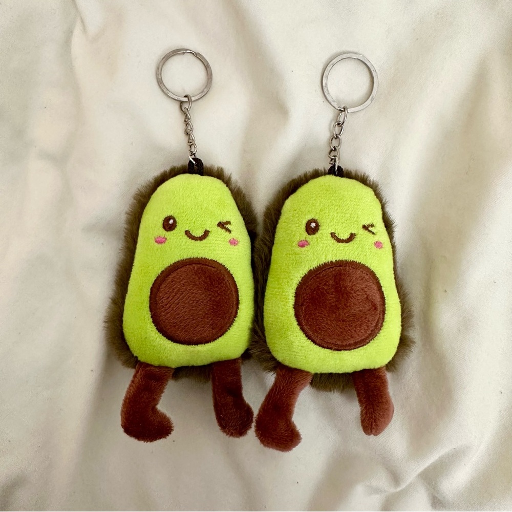 Set of 2 Avocado Plush Keychains 🥑